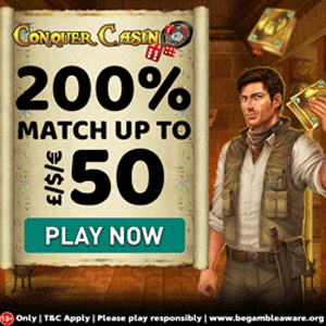 Conquer Casino: 15 Free Spins!