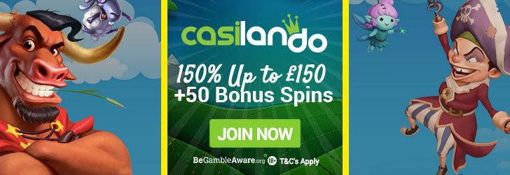 Casilando 50 free spins no deposit online casino