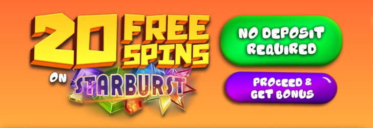20 free spins starburst no deposit money