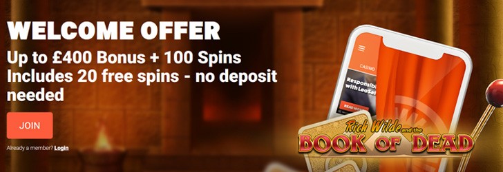 Leo Vegas Casino free spins no deposit