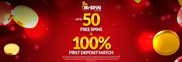 Mr Spin Casino free spins no deposit