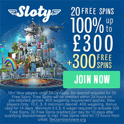 sloty casino free spins no deposit