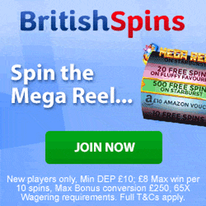 British Spins Casino Free Spins