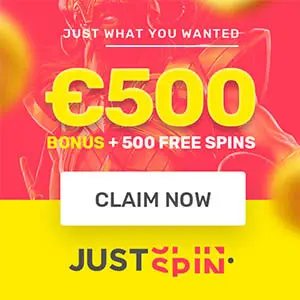 Featured image for “Just Spin Kasino: 500 ilmaiskierrosta”