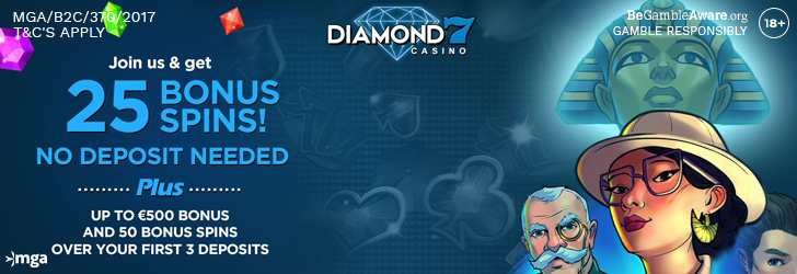  diamond 7 Casino free spins sans dépôt 
