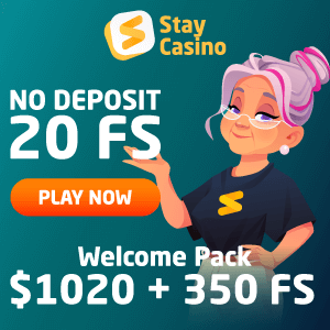 Stay Casino: 350 Free Spins