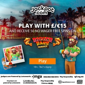 Jackpot.com Casino: 50 Free Spins Wager Free