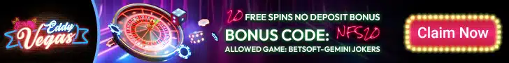 Eddy Vegas Casino Free Spins No Deposit