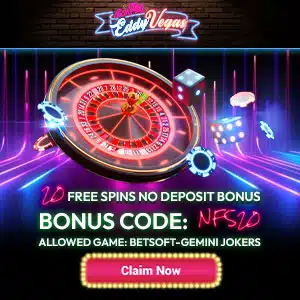 Featured image for “Eddy Vegas Casino: 25 Free Spins No Deposit”