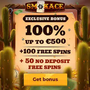 Featured image for “Smokeace Casino: 50 Gratis Spins Uden Indskud”