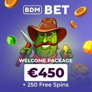 Featured image for “BDM Bet Casino: 250 Free Spins + €450 Bonus and Bonus Codes”