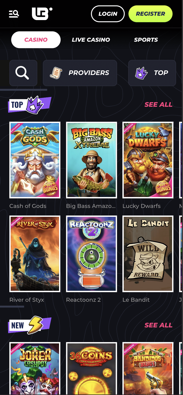 lunubet casino games